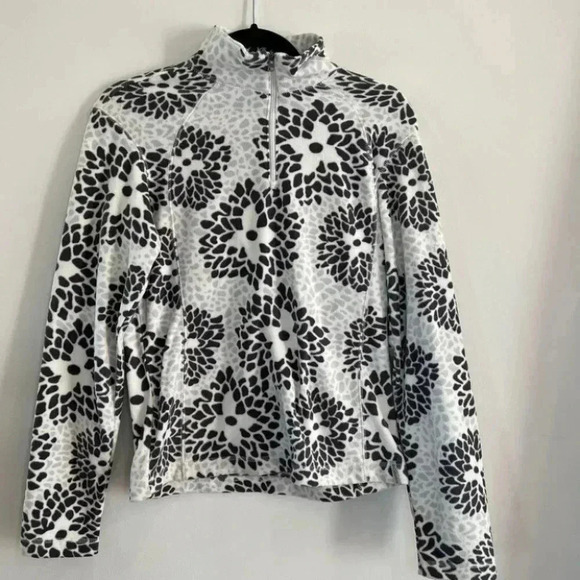 Columbia Half Zip Fleece Floral Jacket - Picture 1 of 10